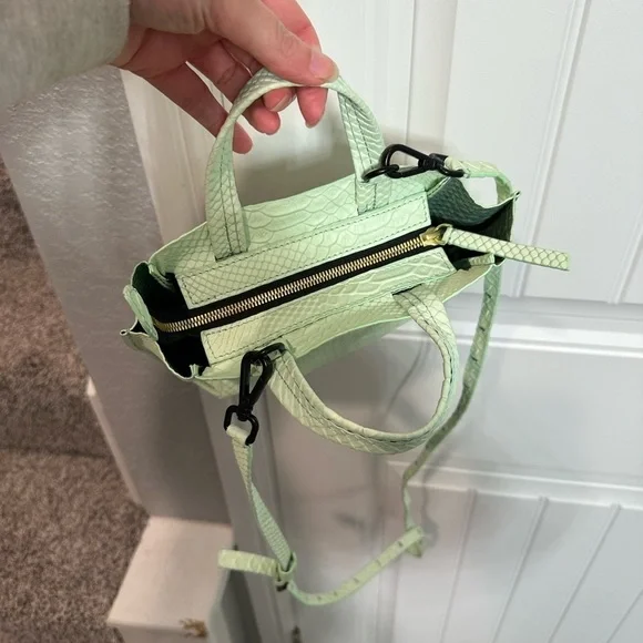 Ampersand As Apostrophe Micro Tote in Mint Python - Picture 8 of 16